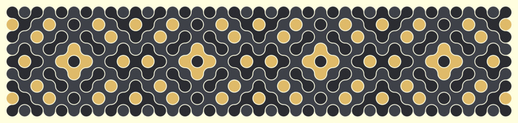 Multicolor truchet tiling connections illustration