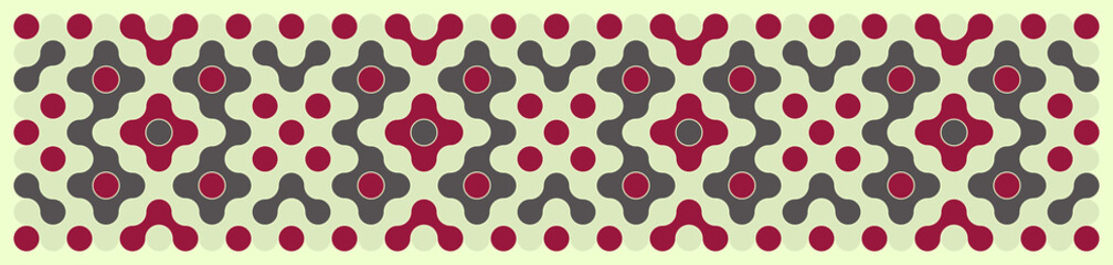 Multicolor truchet tiling connections illustration