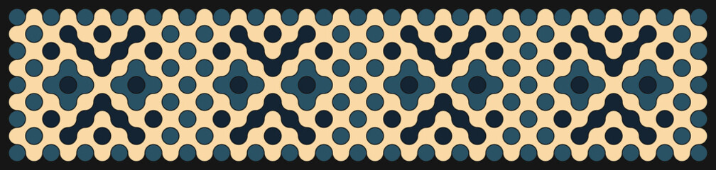 Multicolor truchet tiling connections illustration