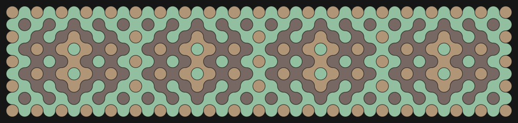 Multicolor truchet tiling connections illustration