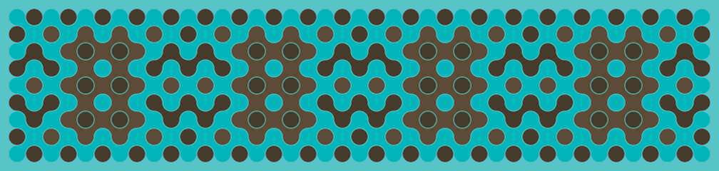 Multicolor truchet tiling connections illustration