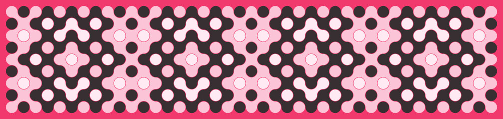 Multicolor truchet tiling connections illustration