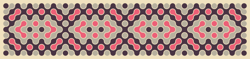 Multicolor truchet tiling connections illustration