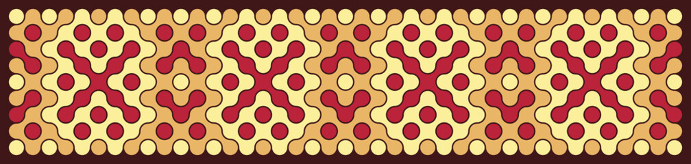 Multicolor truchet tiling connections illustration