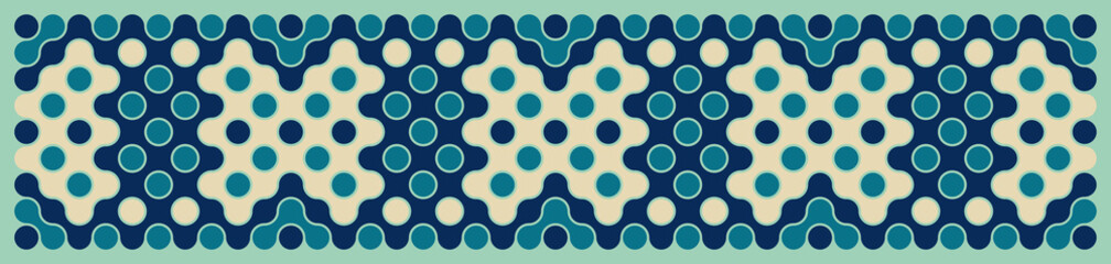 Multicolor truchet tiling connections illustration