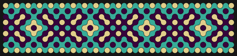 Multicolor truchet tiling connections illustration