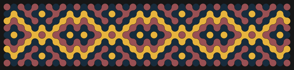 Multicolor truchet tiling connections illustration