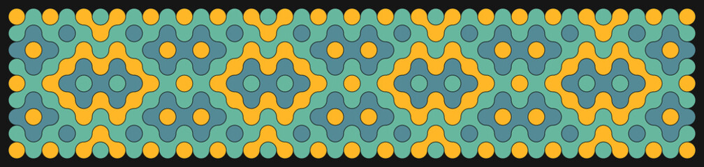 Multicolor truchet tiling connections illustration