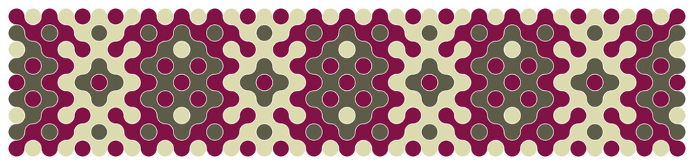 Multicolor truchet tiling connections illustration