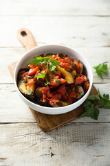 Vegetable ragout with fresh parsley