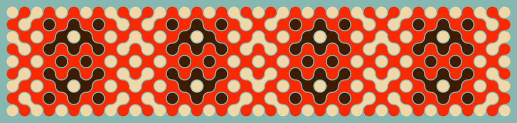 Multicolor truchet tiling connections illustration