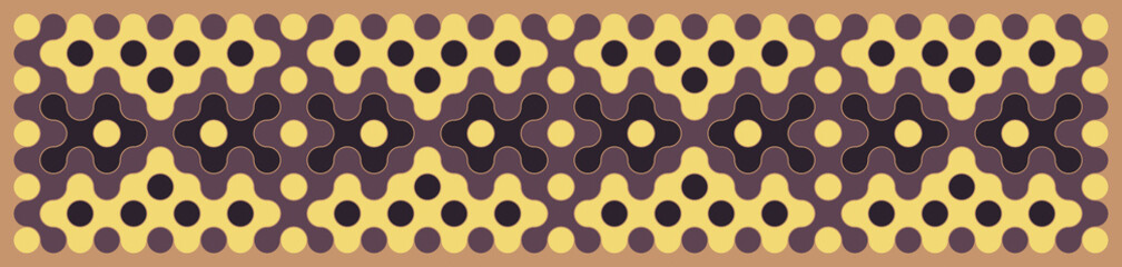 Multicolor truchet tiling connections illustration