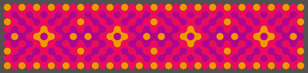 Multicolor truchet tiling connections illustration