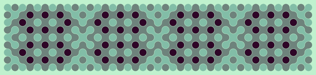 Multicolor truchet tiling connections illustration