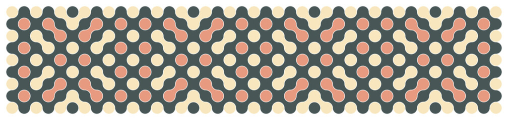 Multicolor truchet tiling connections illustration