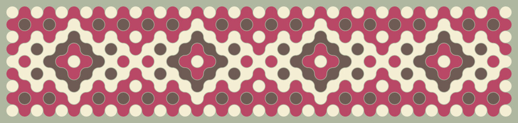 Multicolor truchet tiling connections illustration