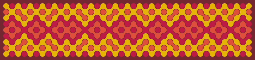 Multicolor truchet tiling connections illustration