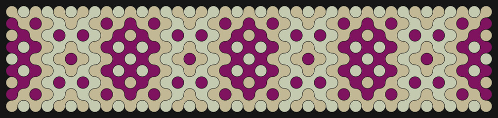 Multicolor truchet tiling connections illustration