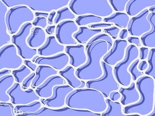 Waves in the water. Foam in the water .