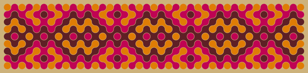 Multicolor truchet tiling connections illustration