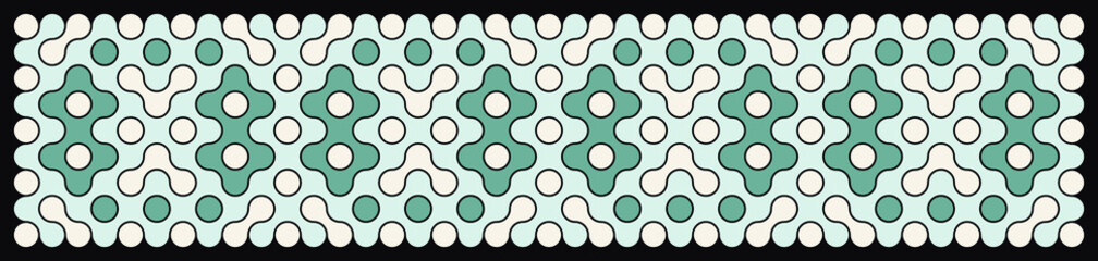 Multicolor truchet tiling connections illustration