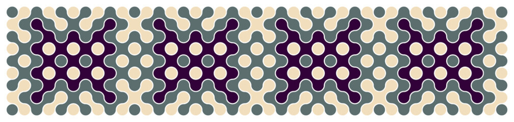 Multicolor truchet tiling connections illustration