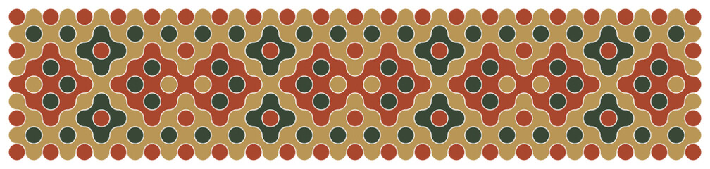 Multicolor truchet tiling connections illustration