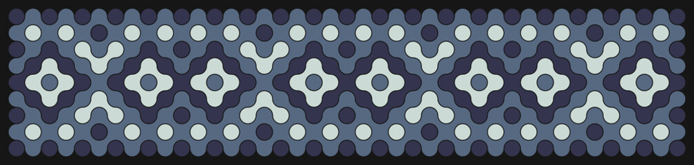 Multicolor truchet tiling connections illustration