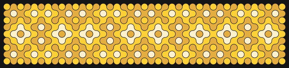 Multicolor truchet tiling connections illustration