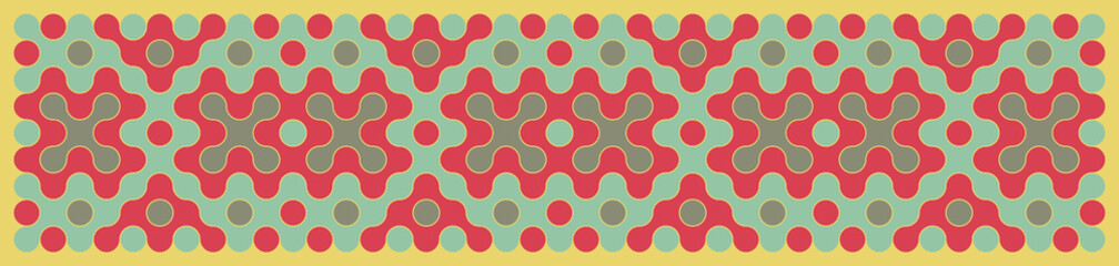 Multicolor truchet tiling connections illustration