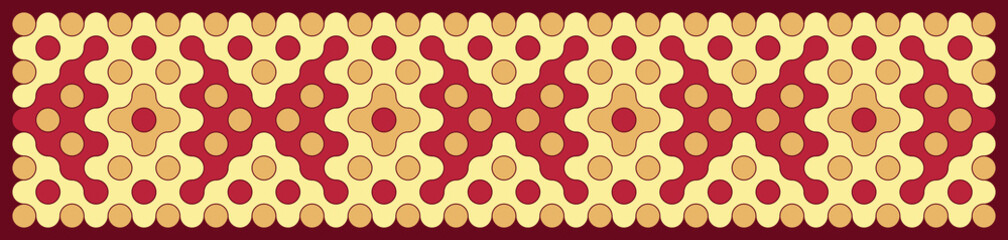 Multicolor truchet tiling connections illustration