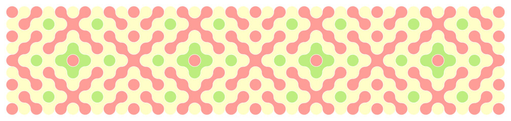 Multicolor truchet tiling connections illustration