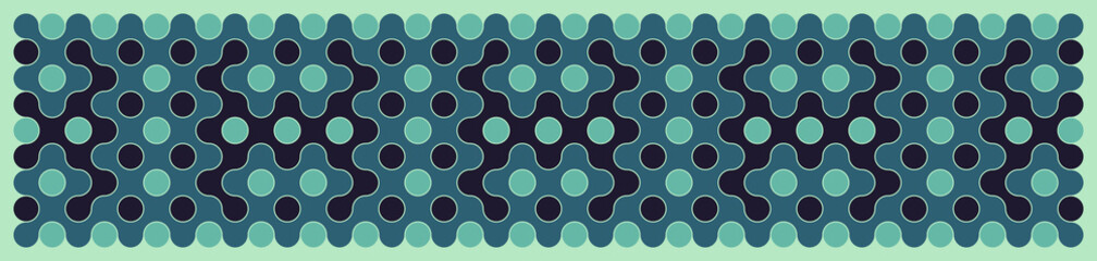 Multicolor truchet tiling connections illustration