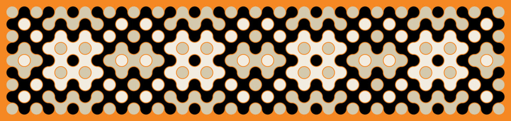 Multicolor truchet tiling connections illustration