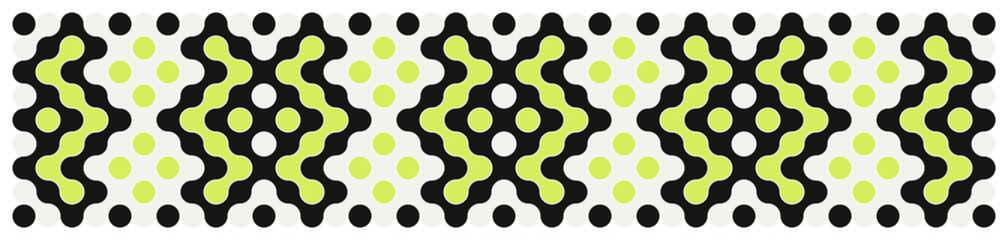 Multicolor truchet tiling connections illustration