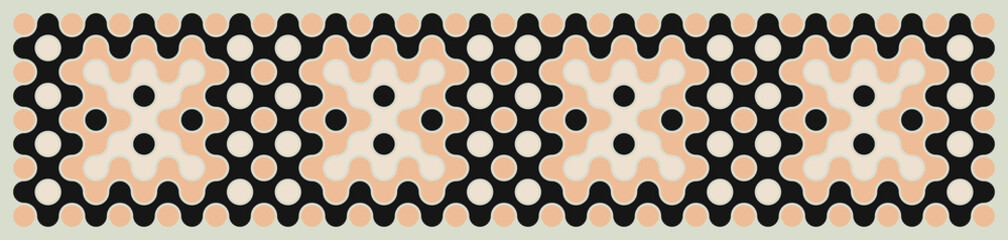 Multicolor truchet tiling connections illustration