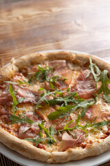 pizza on a table