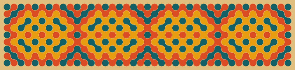 Multicolor truchet tiling connections illustration