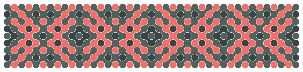 Multicolor truchet tiling connections illustration