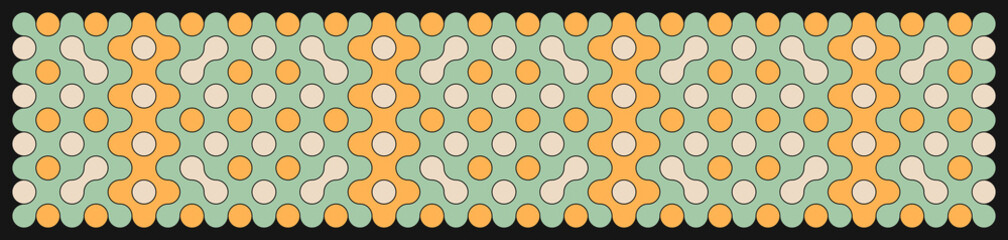 Multicolor truchet tiling connections illustration