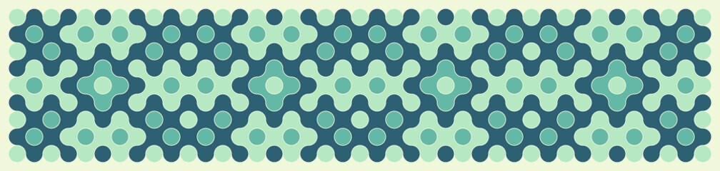 Multicolor truchet tiling connections illustration