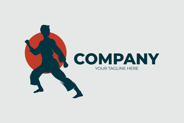 Fototapeta premium Karate Logo Template Design Inspiration