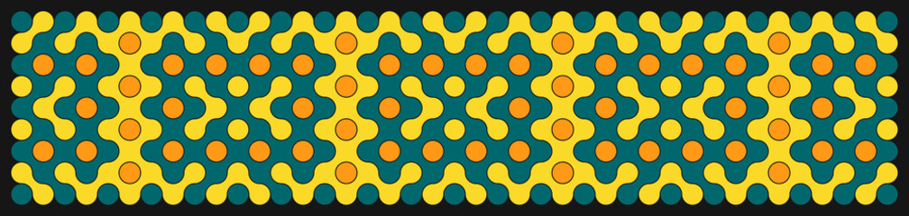 Multicolor truchet tiling connections illustration