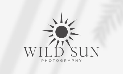 Botanical Floral element Hand Drawn Logo with Wild Flower and Leaves. Logo for spa and beauty salon, boutique, organic shop, wedding, floral designer, interior, photography, cosmetic.