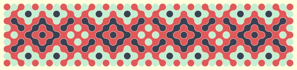 Multicolor truchet tiling connections illustration