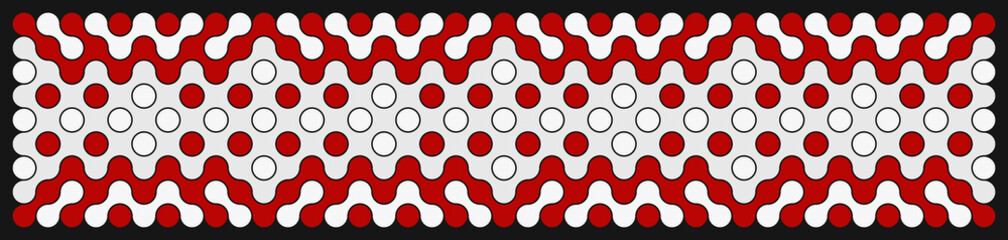 Multicolor truchet tiling connections illustration