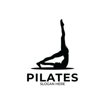 Silhouette Of Pilates Logo Design Inspiration