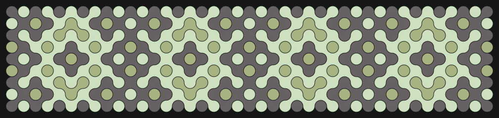 Multicolor truchet tiling connections illustration