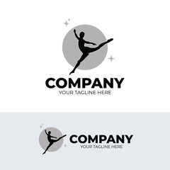 Rhythmic gymnastics logo design vector
