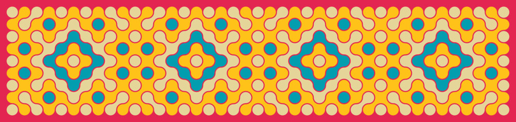 Multicolor truchet tiling connections illustration